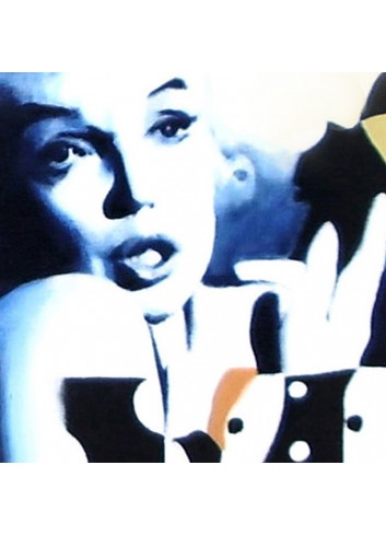 Norma Jeane Mortenson (Marilyne Monroe) Peinture de Claude Picart