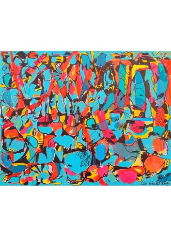 Abstrait sans titre 2 peinture de Léo Galamez