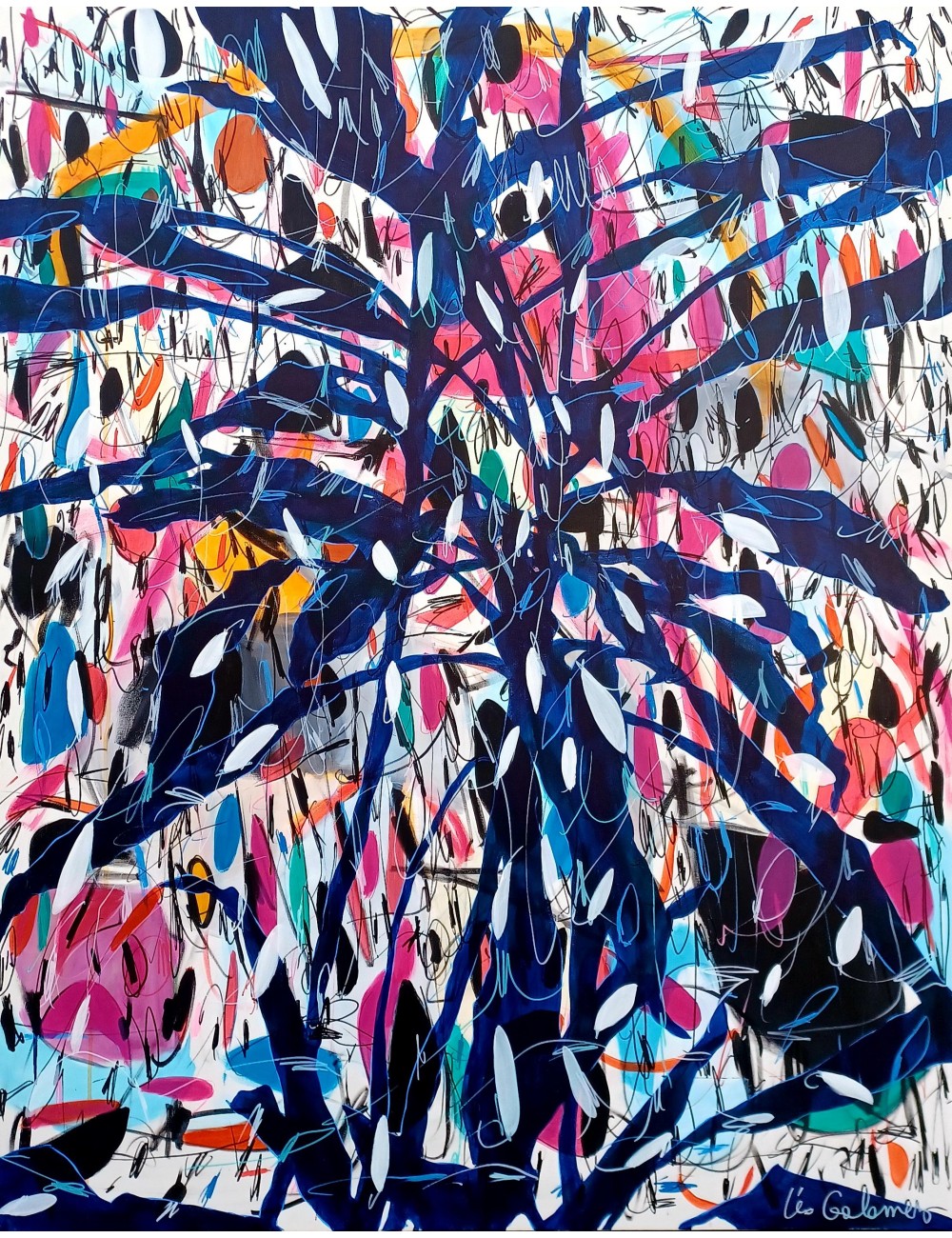 Abstrait sans titre 3 peintre de Léo Galamez