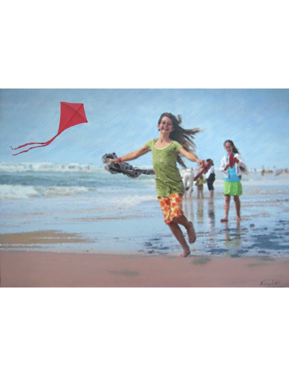 Jeux de plage peinture de Nicolaï