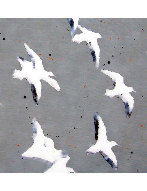 Vol de mouettes peinture de Nicolaï détail