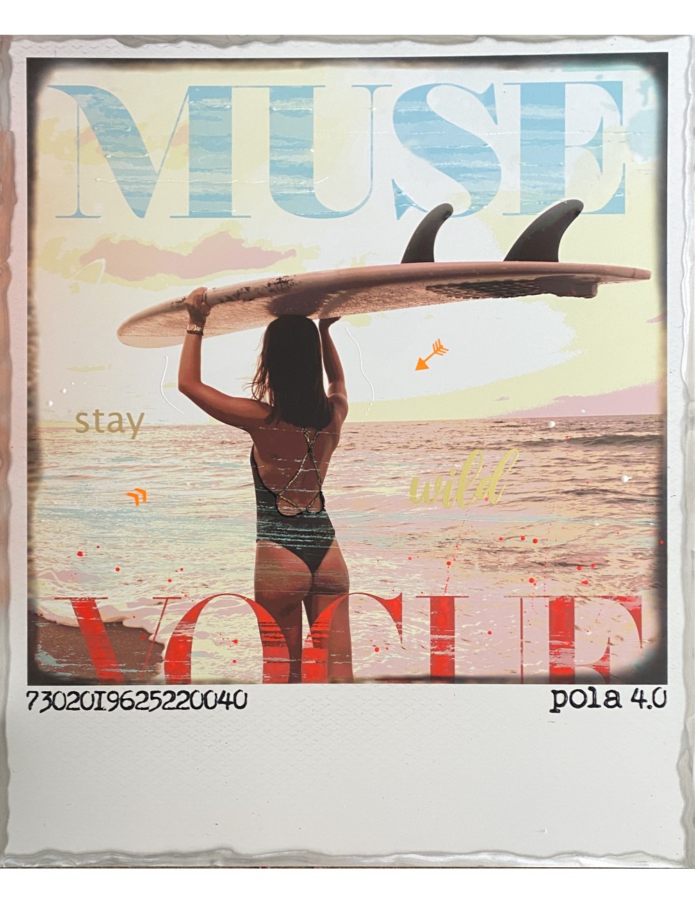 Oeuvre d'art sur plexiglass STAY WILD de Pola 4.0